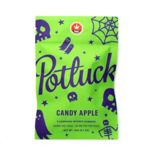 Potluck Candy Apple THC Gummies 100mg